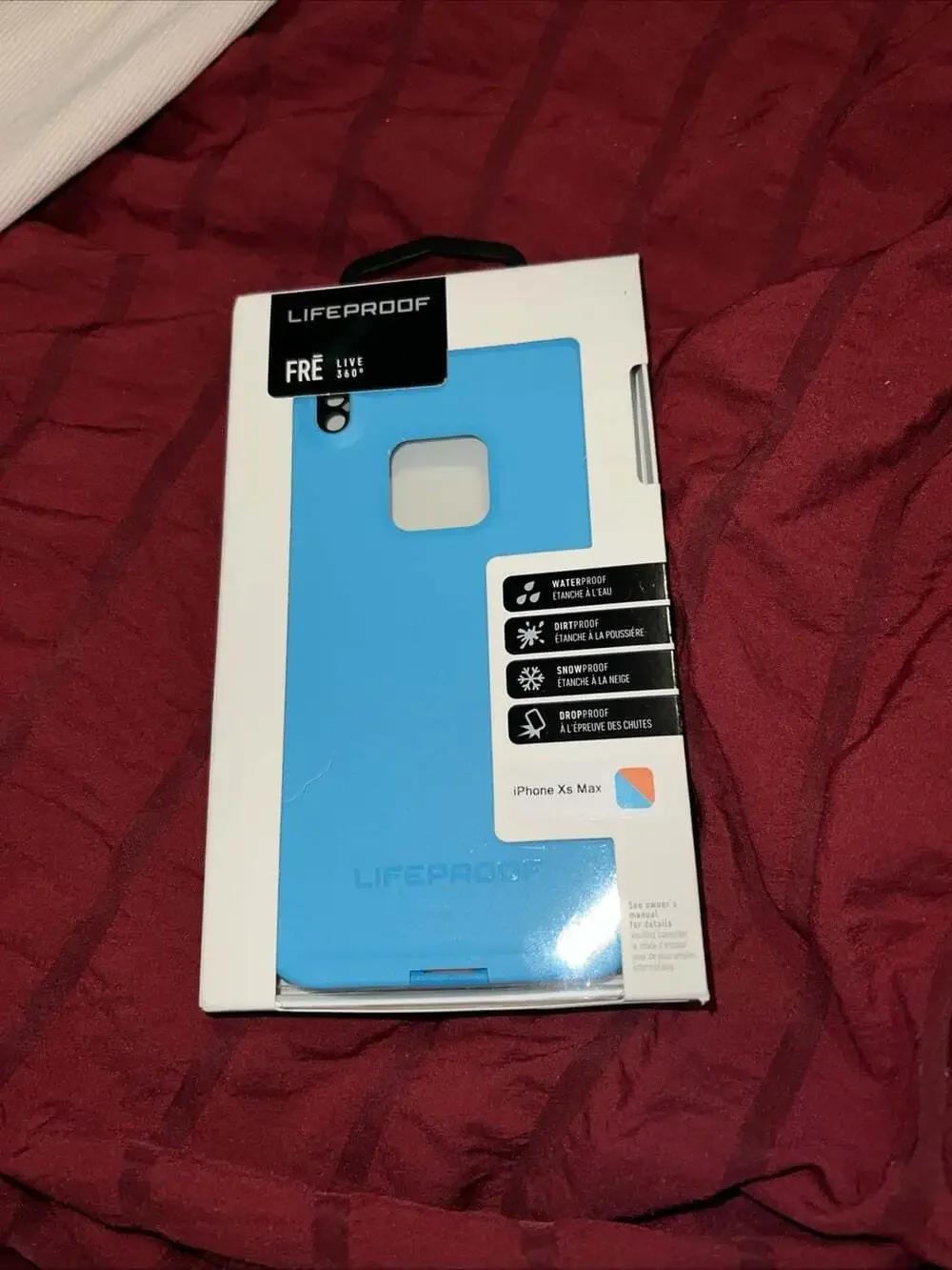 LifeProof FRE iPhone Xs Waterproof Case Light Blue Rugged 360 Protection